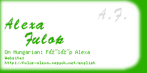 alexa fulop business card